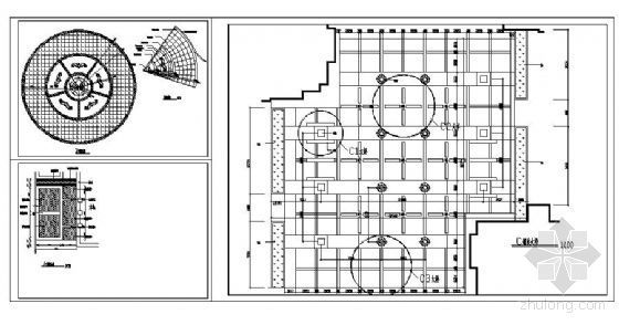 政府广场入口设计资料下载-入口圆广场铺装详图