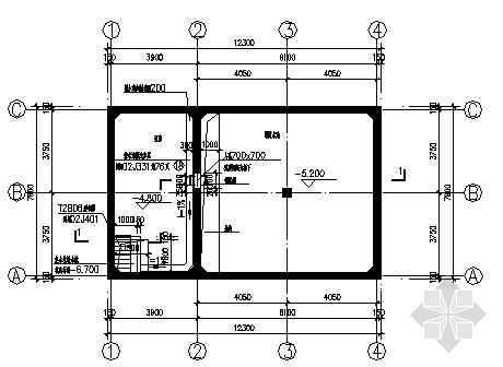 建筑结构图剖面图资料下载-水池建筑结构图纸