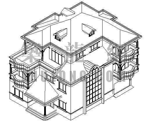 别墅CAD三维资料下载-一套某别墅图纸