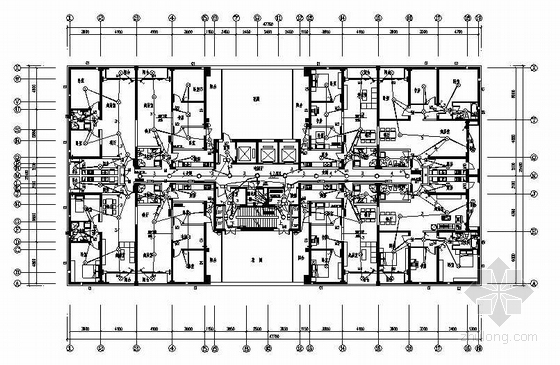 5层住宅楼图纸横道图资料下载-某23层住宅楼电气图纸
