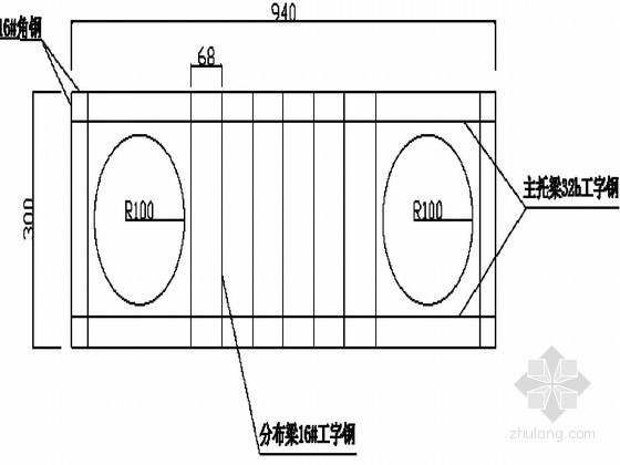 [浙江]公路改建段桥梁工程施工技术方案-水中系梁吊箱模板底模 