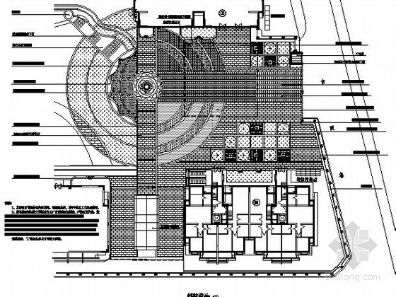 喷泉平立面图资料下载-[杭州]某居住区局部区域景观工程施工图