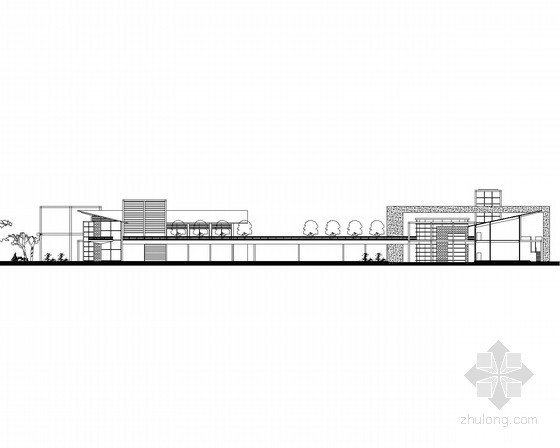 二层商业方案资料下载-某红树湾二层现代型会所建筑方案图