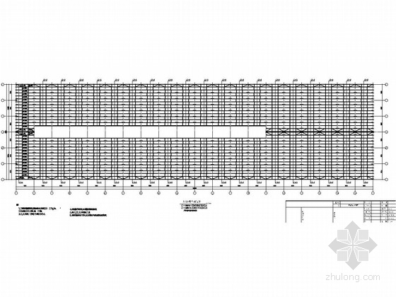 [辽宁]单层钢结构车间厂房结构施工图-屋面檩条布置图 