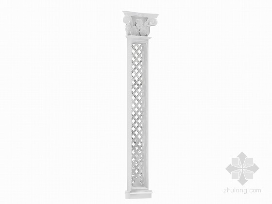 石膏柱3D模型资料下载-装饰柱3D模型下载