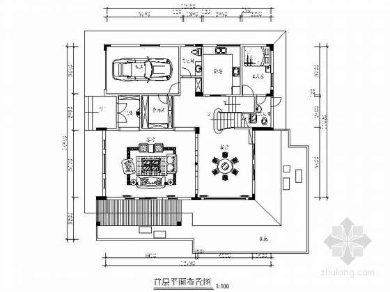 现代风格别墅装饰全套图资料下载-[广东]大型山水豪华现代风格三层生态别墅室内装修施工图