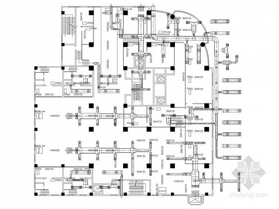 酒廊室内布置cad资料下载-双层酒廊中央空调设计施工图