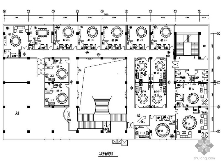 风情餐厅CAD设计图资料下载-某酒店中餐厅设计图