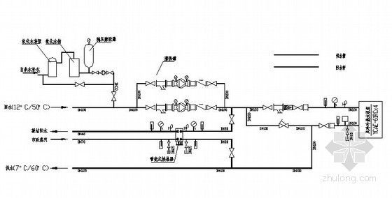 小型办公楼空调设计施工图-机房空调系统原理图.jpg 