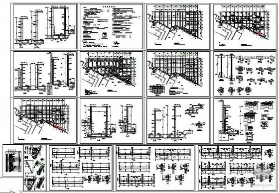 地下室防水板结构图纸资料下载-某酒店改造工程地下室结构图