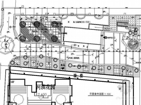 杭州某公寓步行街景观资料下载-杭州某公寓步行街景观设计施工图