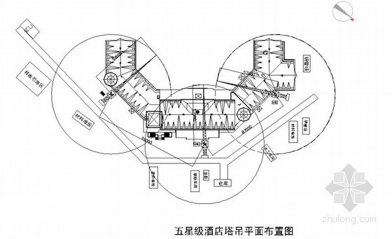 塔吊安全防护装置资料下载-[湖北]酒店工程塔吊防碰撞施工方案(群塔施工)