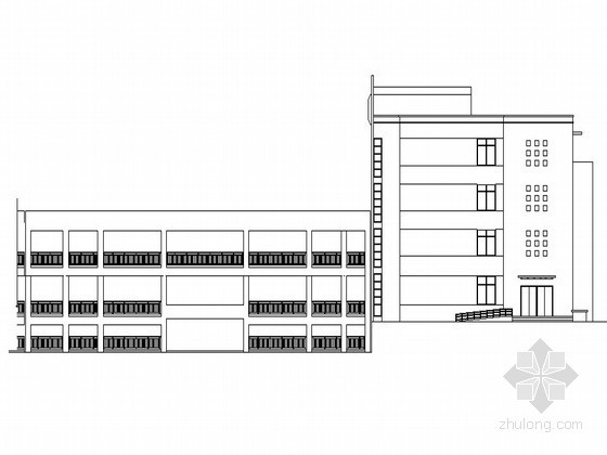 学校广播CAD资料下载-[宿迁市]某电视大学、广播专业学校新区6号教学楼建筑施工图