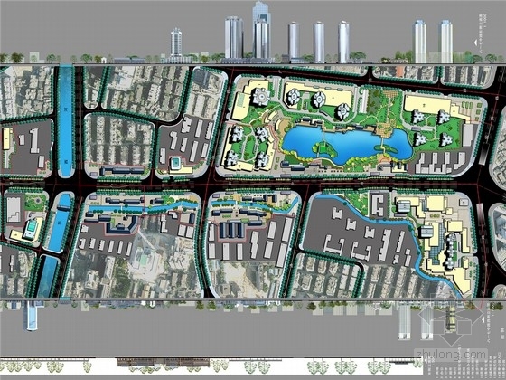 传统街区改造设计方案资料下载-[福州]滨水商务休闲传统文化街区景观规划设计方案（3套方案）
