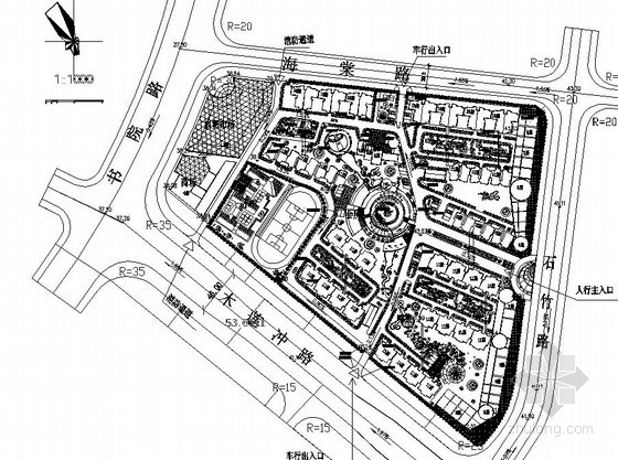居住区修建性规划设计资料下载-[长沙]某居住区修建性详细规划总平面
