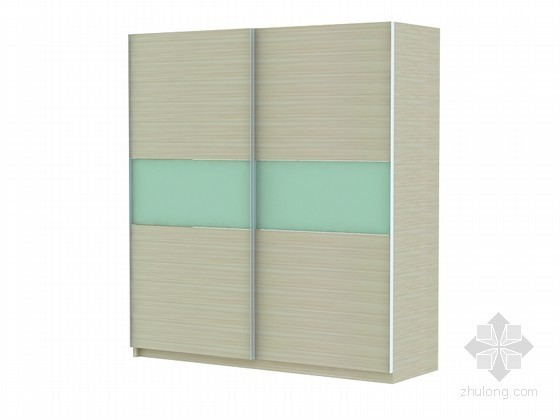 室内3d模型下载衣柜资料下载-简约衣柜3D模型下载