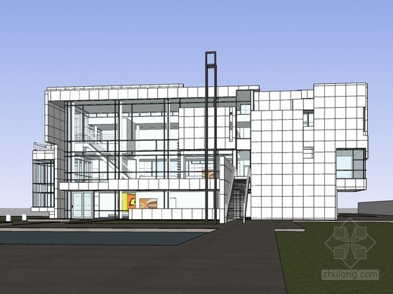 低层小区住宅模型资料下载-低层住宅SketchUp模型下载