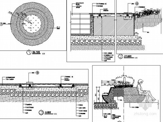 方形树池CAD施工图资料下载-树池施工图