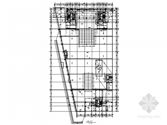 [广东]某二十四层商住楼建筑施工图（含效果图）-五层平面图