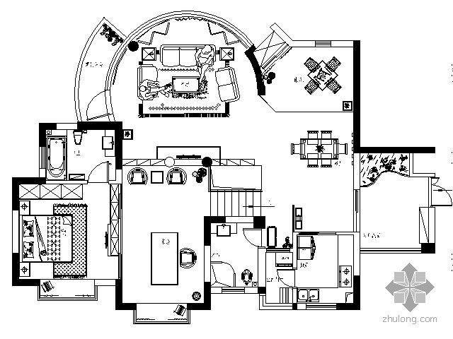 新中式复式家装资料下载-[重庆]160㎡新中式风居室装修图（含实景）