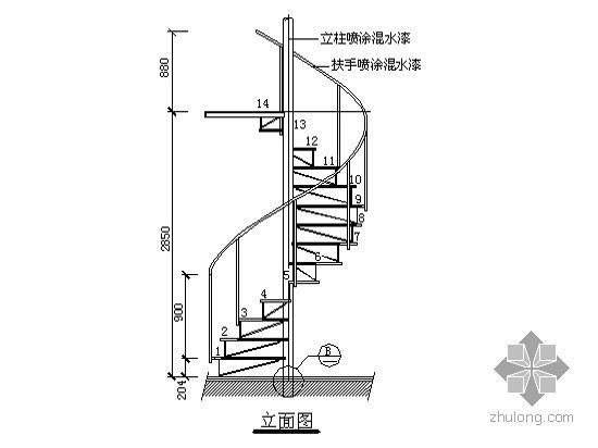 建筑细部su资料下载-建筑细部构造cad精选-特殊楼梯