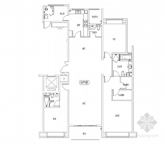 法式居室设计资料下载-[江苏]经典法式新古典风格三居室样板间室内软装设计方案