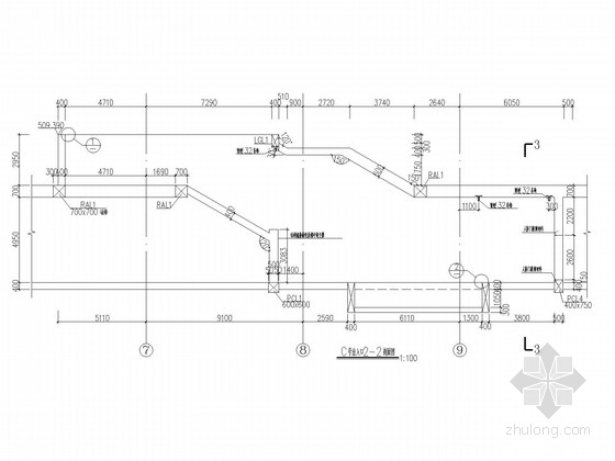 二层三跨箱形框架结构岛式地铁车站结构图(2013.10月，85张)-出入口剖面图 