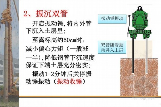 灌注桩排桩围护墙工法讲解资料下载-双管振沉灌注桩施工工法