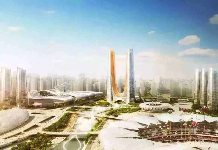 一层8米跨度钢结构资料下载-63层，310米，杭州第一高楼世界首创应用悬垂网格钢结构