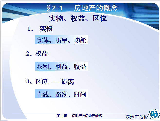 房地产与房地产价格（共37页）-实物、权益、区位