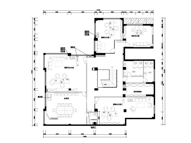 某大型房地产营销中心装修全套施工图（附效果图）-03