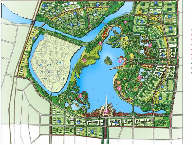 [长沙]长沙松雅湖生态公园概念规划设计（PDF+85页）-节点平面