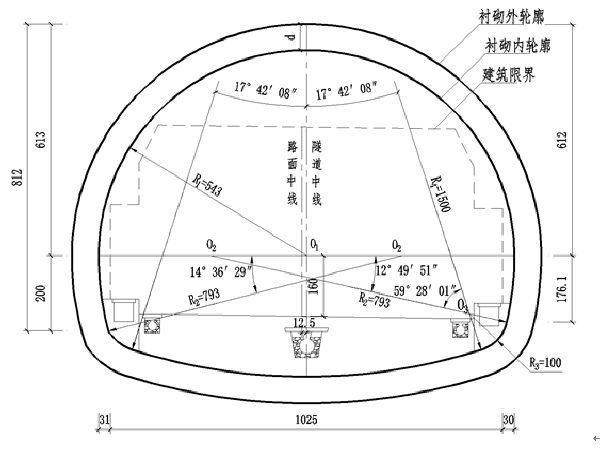 隧道轮廓线cad资料下载-会何家寨隧道右线毕业设计（76页）