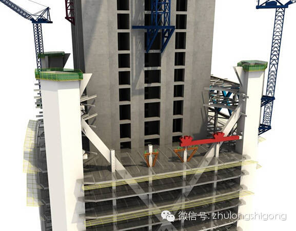 钢结构搭设操作平台施工资料下载-北方第一高楼钢结构施工流程图赏（三维效果图）