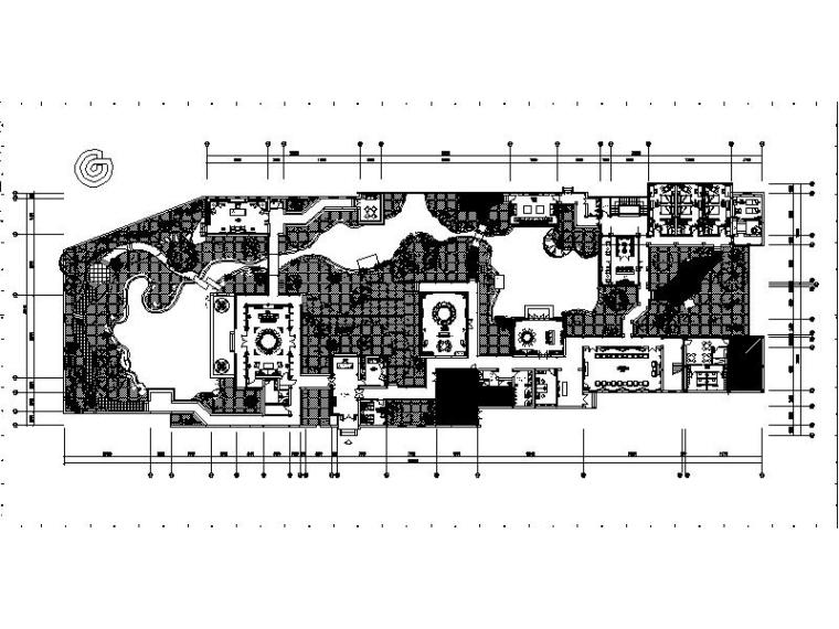 南京金陵图书馆平面图资料下载-[南京]滨江中式风格会所设计施工图（含效果图）