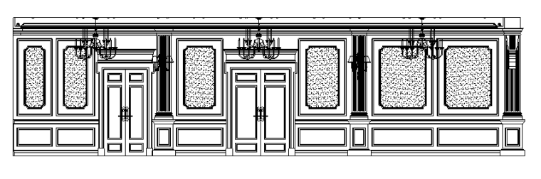 欧式风格别墅样板间室内设计施工图(含效果图)-立面图3.png