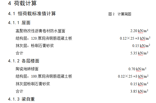 [毕业设计]框架结构永达写字楼（5400平米+计算书+建筑结构图）-荷载计算