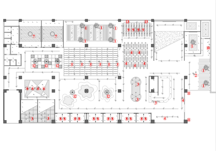 [深圳]美式风格咖啡厅网吧室内空间设计方案（含效果图+实景图）-[深圳]美式风格咖啡厅网吧室内空间设计平面图