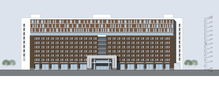 吉林大学第一医院规划及建筑方案文本（规划）-二期病房大楼北立面