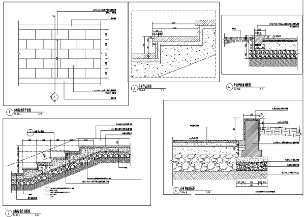 [河南]生态河道两岸景观治理全套设计施工图（附PDF施工图+CAD去教育版软件包）-景观台阶设计详图