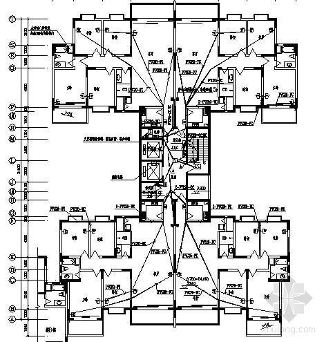 建筑电气强电设计图纸资料下载-某十七层住宅建筑电气设计图纸