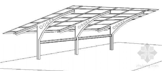 停车棚CAD详图资料下载-停车棚设计节点详图