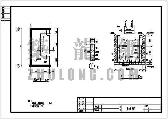 集水井施工图大样资料下载-集水井大样