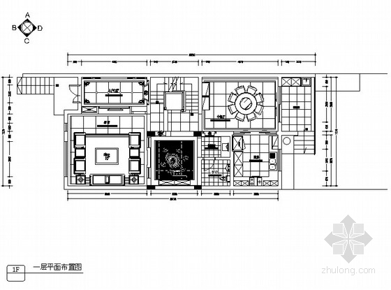 中式风格装修元素资料下载-[江苏]宜兴某四层别墅中式风格室内装修图