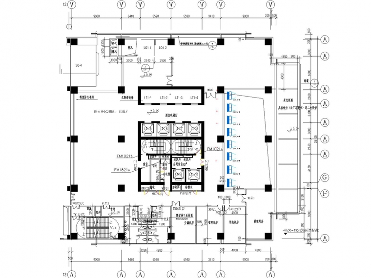 框剪结构写字楼建筑图资料下载-[重庆]高层办公写字楼中央空调通风系统设计图（多联机系统）