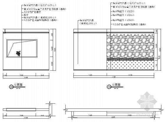 [河北]知名家具集团现代时尚专卖店装修施工图立面图