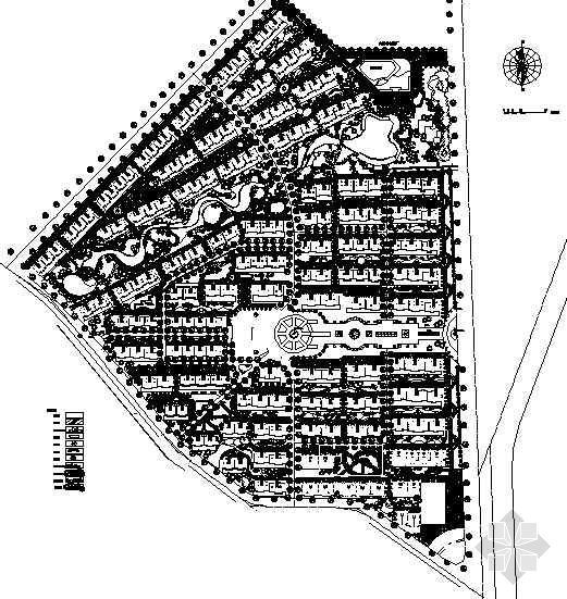 优秀居住小区方案文本资料下载-优秀住宅小区规划图