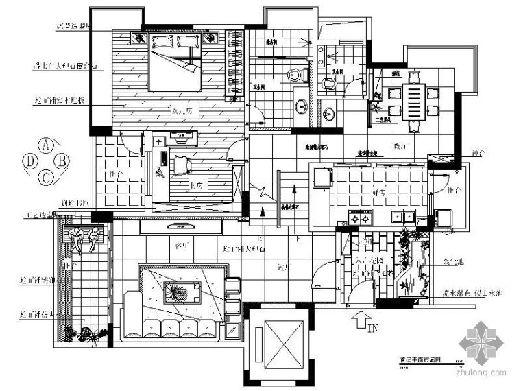 家装室内健身房资料下载-高档复式家装设计图
