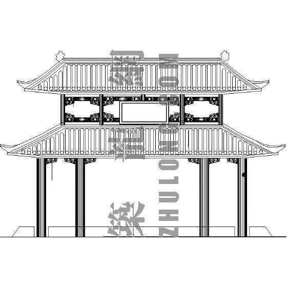 日式亭子详图资料下载-亭子施工详图