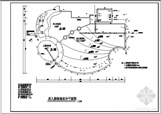 水景楼盘规划设计图资料下载-四川某楼盘游泳池设计图纸
